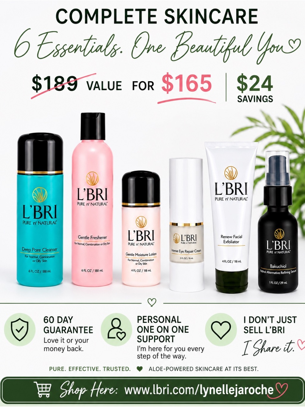 L'BRI Complete Skincare Set - Turquoise, Pink, Ivory & Black
